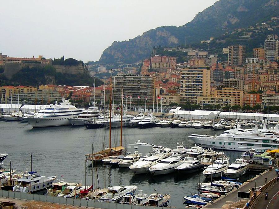 Boats in the  harbor of Monaco