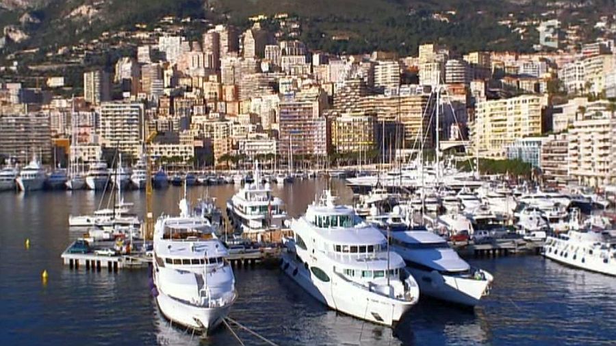 Luxury yachts in the harbor of Monaco