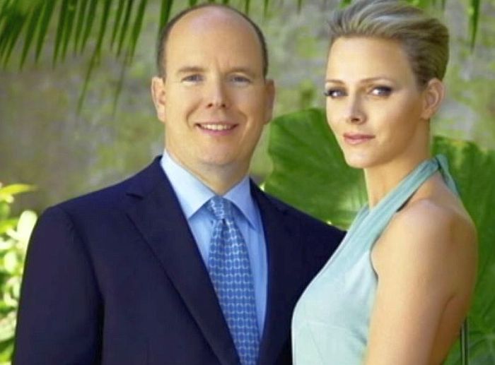 Prince Albert de Monaco and princess Charl&egrave;ne