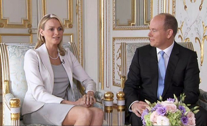 Prince Albert de Monaco and princess Charl&egrave;ne