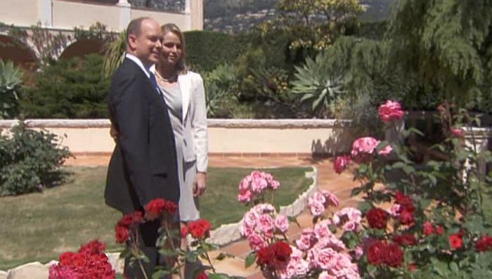 Prince Albert de Monaco and princess Charl&egrave;ne
